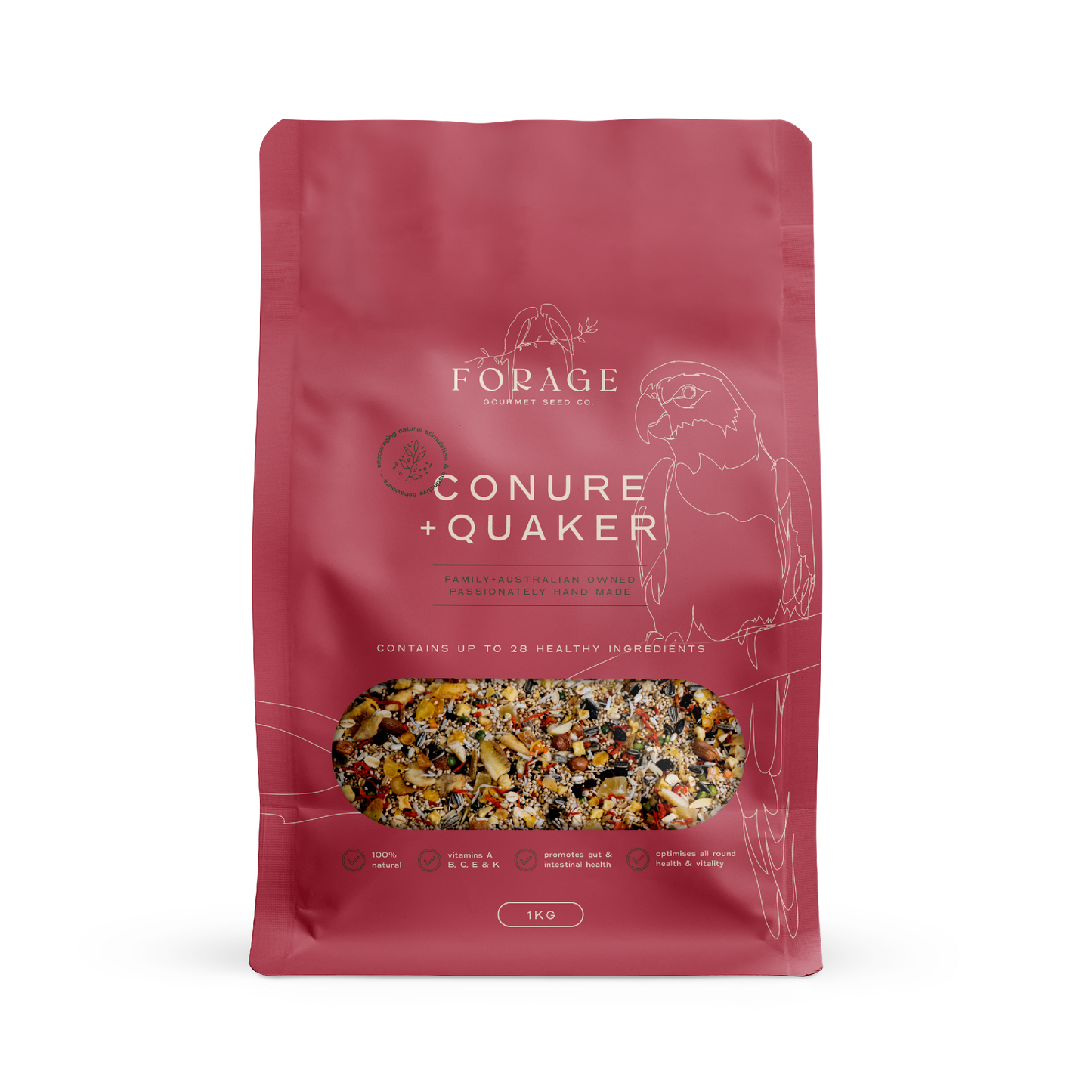 FORAGE CONURE & QUAKER 1KG