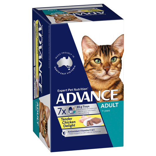 Pack of ADVANCE CAT WET KIT TND CHIC 85G X 7