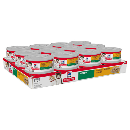 HILL'S SCIENCE DIET KITTEN TENDER CHICKEN 24X156G