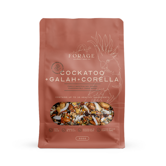 FORAGE COCKATOO, GALLAH & CORELLA 500G