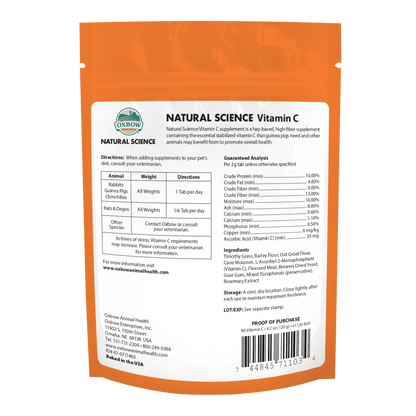 OXBOW NATURAL SCIENCE VITAMIN C 60CT