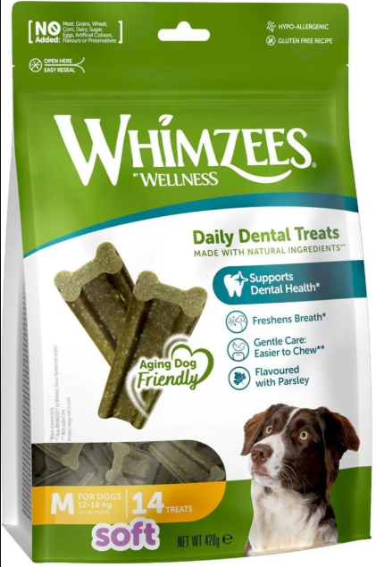 WHIMZEES STIX SOFT VALUE BAG MEDIUM 14 PACK