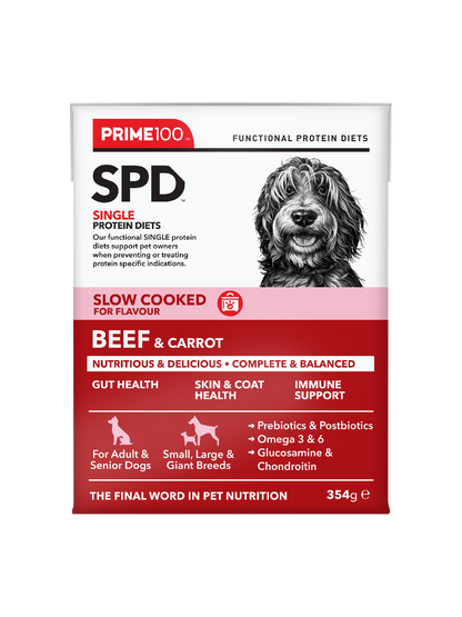 PRIME100 SPD SLOW COOKED BEEF & CARROT 354G