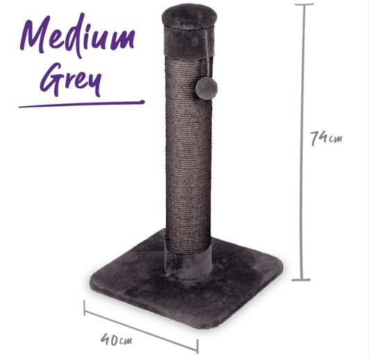 KAZ SCRATCH POST CHARCOAL MD