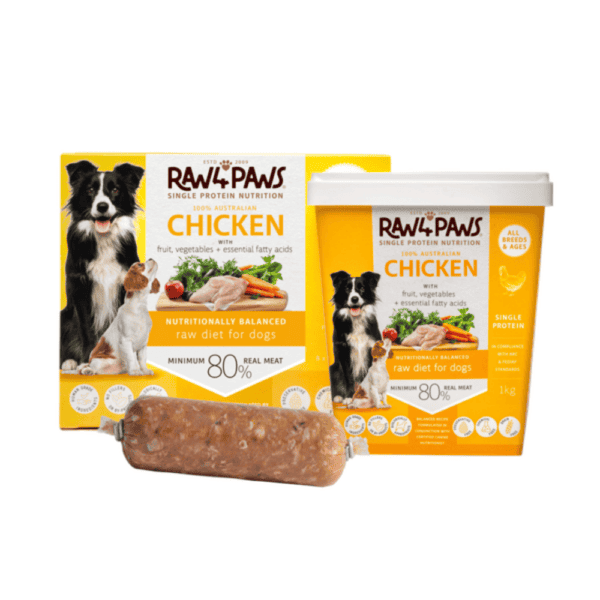 RAW 4 PAWS CHICKEN 8X200G PORTIONS 1.6KG