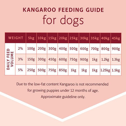 RAW 4 PAWS KANGAROO 8X200G PORTIONS 1.6KG