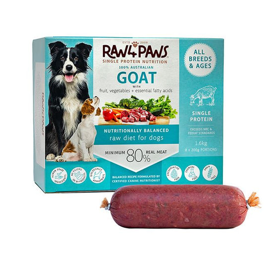 RAW 4 PAWS GOAT 8X200G PORTIONS 1.6KG