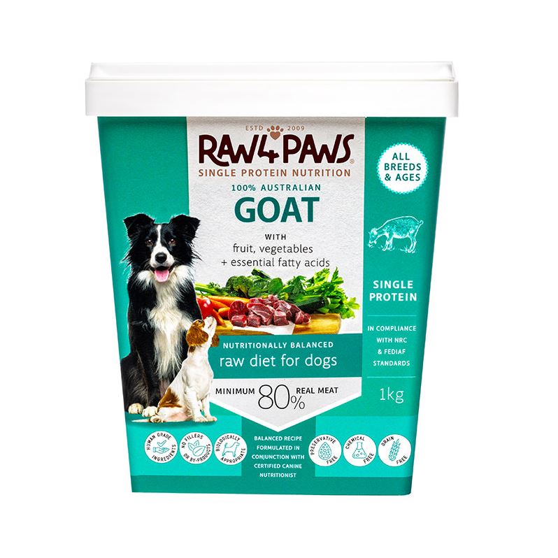 RAW 4 PAWS GOAT 1KG TUB