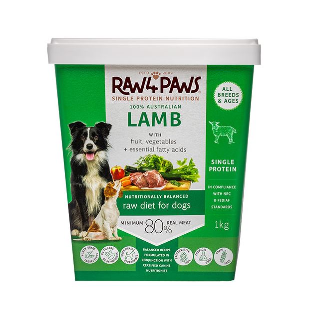 RAW 4 PAWS LAMB 1KG TUB