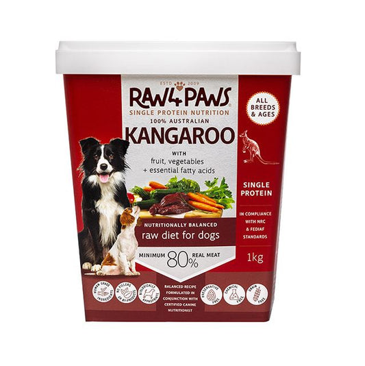 RAW 4 PAWS KANGAROO 1KG TUB