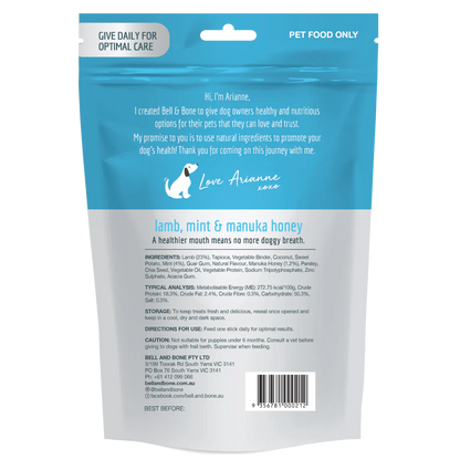 BELL & BONE DENTAL CHEW MEDIUM LAMB