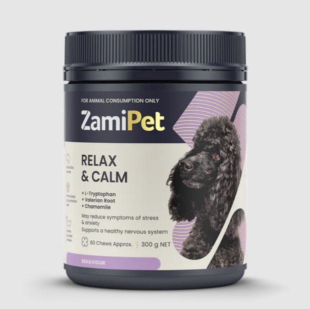 ZAMIPET RELAX & CALM FOR DOGS 300G 60 CHEWS
