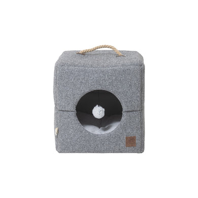 INDIE & SCOUT FOLDABLE PET CUBE CHARCOAL ONE SIZE