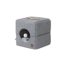 Load image into Gallery viewer, INDIE &amp; SCOUT FOLDABLE PET CUBE CHARCOAL ONE SIZE