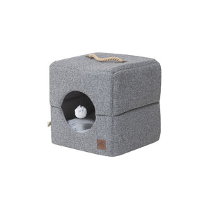 INDIE & SCOUT FOLDABLE PET CUBE CHARCOAL ONE SIZE