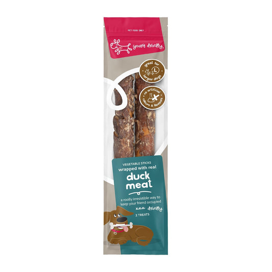 YOURS DROOLLY VEGETABLE STICKS WITH DUCK LGE 2PK
